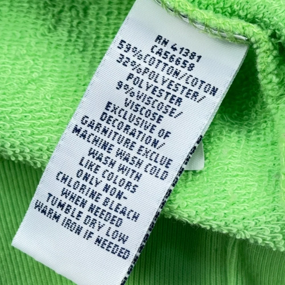 Polo Ralph Lauren Sweatshirt Men Large Lime Green Crewneck Sweater Orange Pony